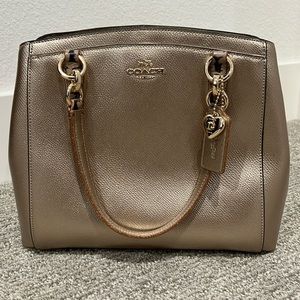 Coach Minetta Crossbody in IM/Platinum + Exotic Trim